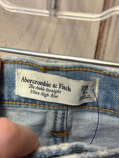 Abercrombie & Fitch Women's Size 28 (5-6) Blue Jeans The Ankle Straight