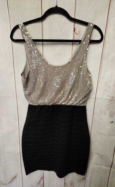 Express Women's Size M Black & Gray Sequined Dress