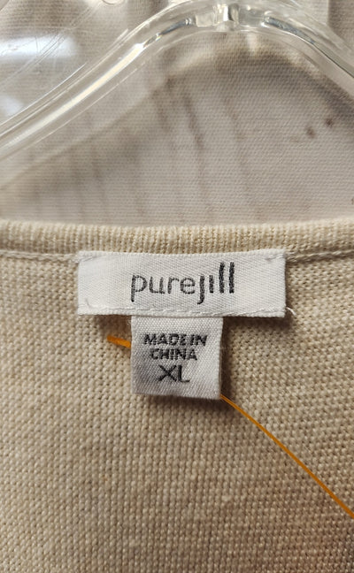 Pure Jill Women's Size XL White Cardigan