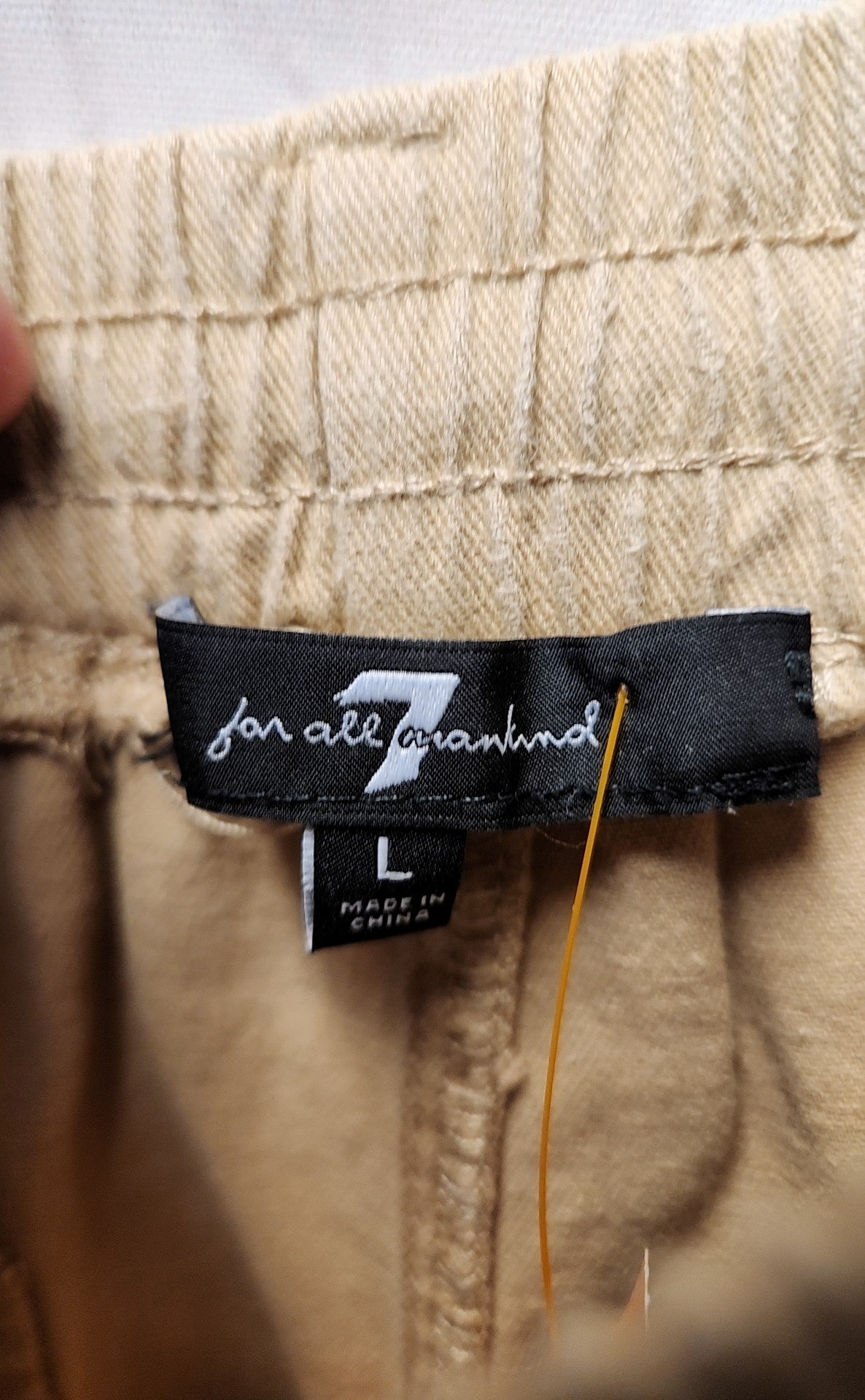 7 For All Mankind Women's Size L Tan Pants