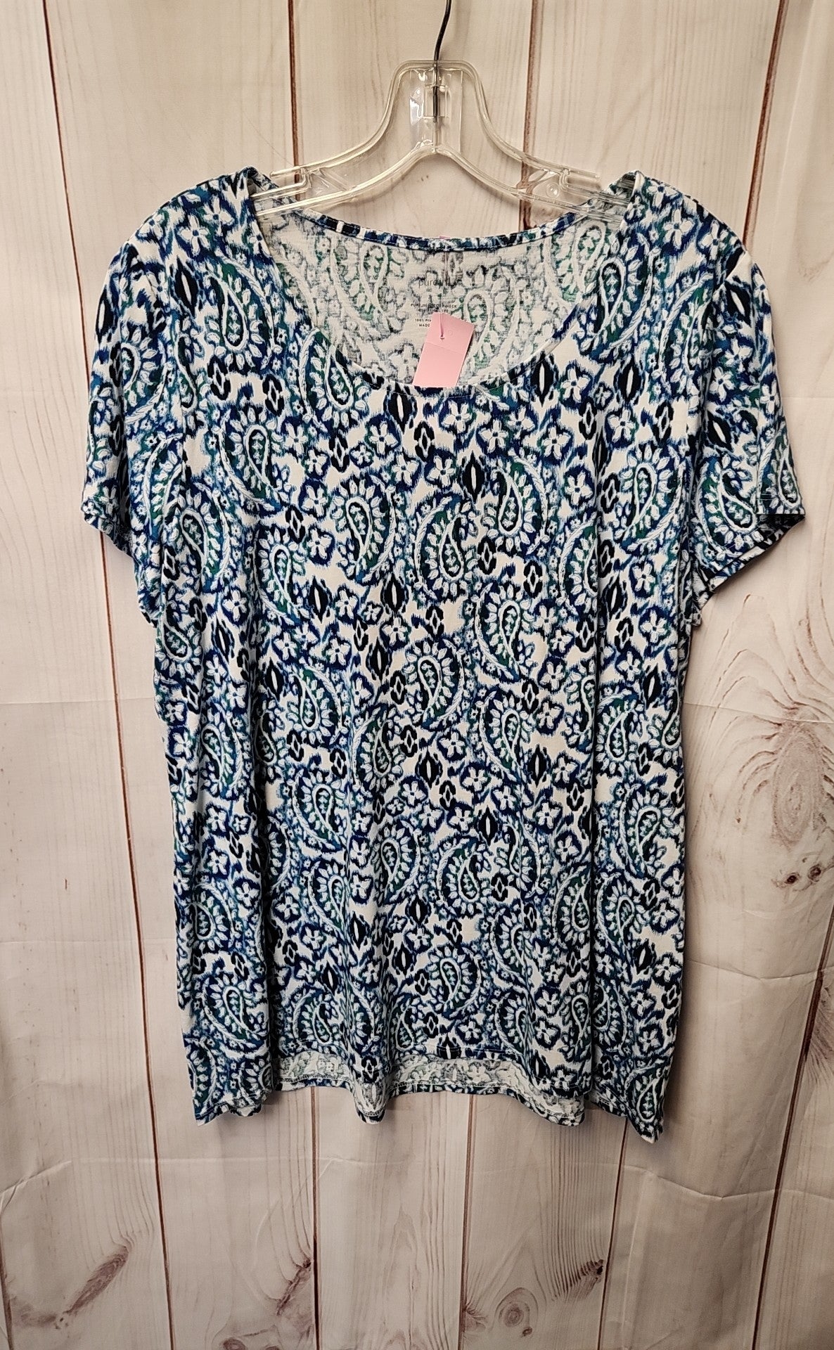 Pure Jill Women's Size L Blue Short Sleeve Top