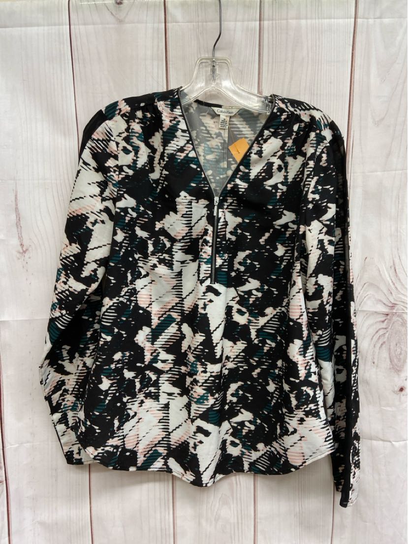 Calvin Klein Women's Size M Black Long Sleeve Top