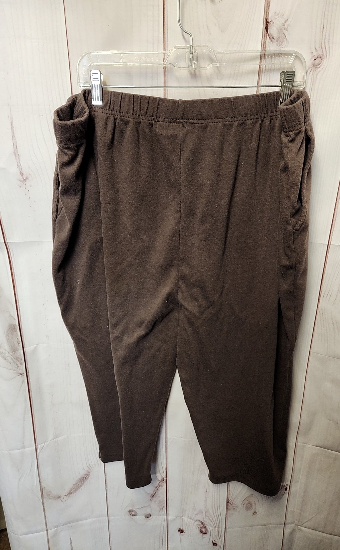 Woman Within Women's Size 3X Brown Capris