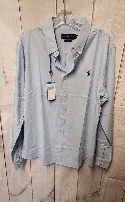 NWT Ralph Lauren Men's Size XXL Light Blue Shirt