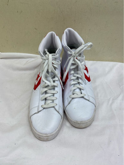 Converse Men's Size 9-1/2 White Leather Hightop Sneakers