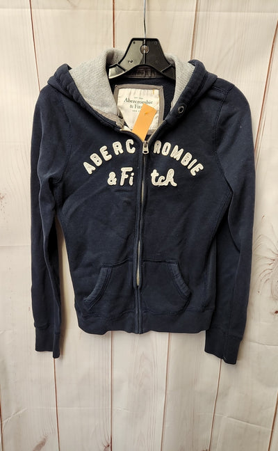 Abercrombie & Fitch Women's Size M Navy Full Zip Hooded Sweatshirt