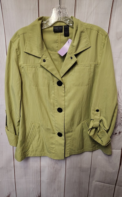 Additions by Chico's Women's Size 2 = US L Green Jacket