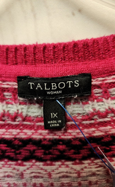 Talbots Women's Size 1X Pink Cardigan
