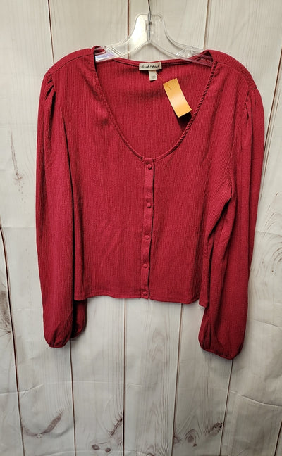 Derek Heart Women's Size L Pink Long Sleeve Top