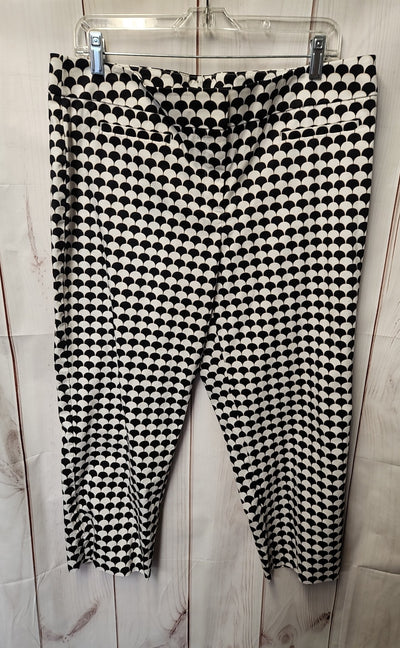 Ann Taylor Women's Size 14 White & Black Pants Kate Fit