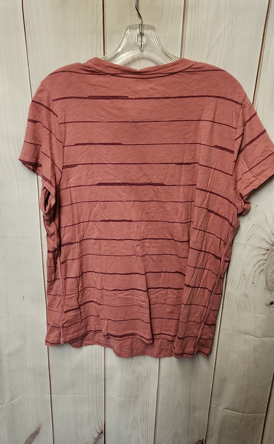 Athleta Women's Size XL Pink Short Sleeve Top