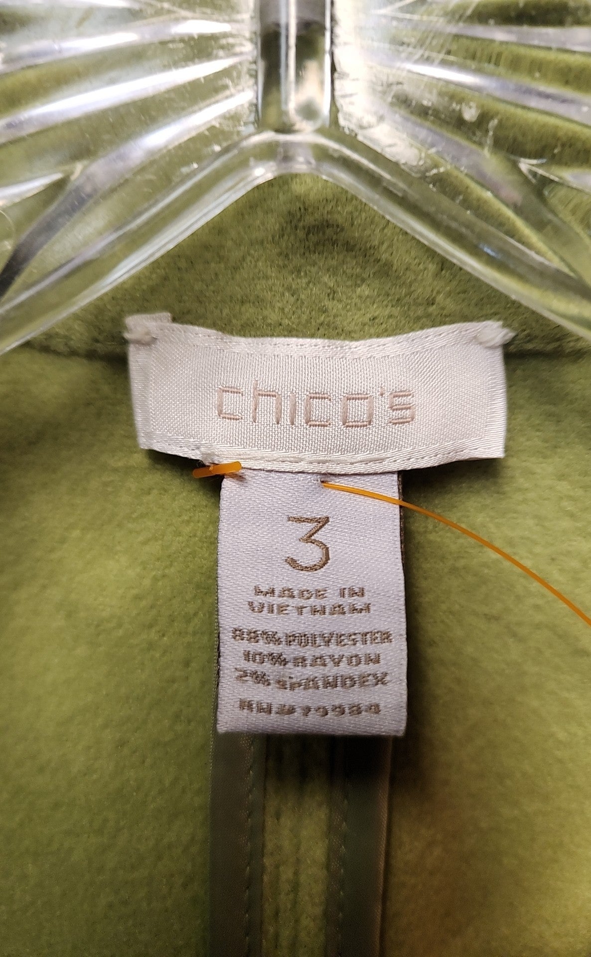 Chico's Women's Size 3 = US XL Green Jacket
