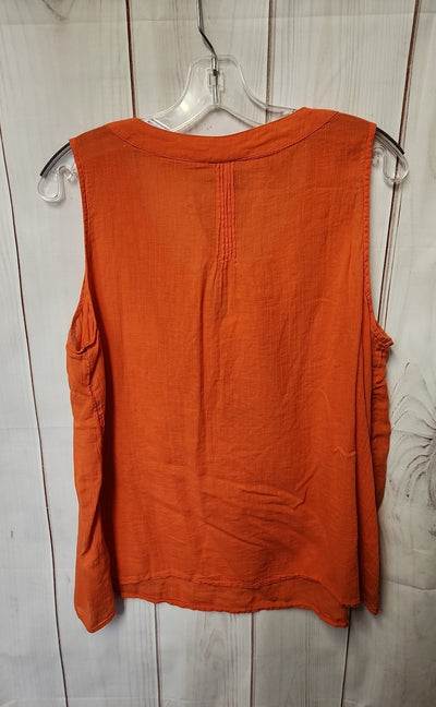 Sonoma Women's Size XL Orange Sleeveless Top