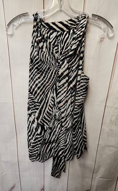 White House Black Market Women's Size 0 White & Black Sleeveless Top