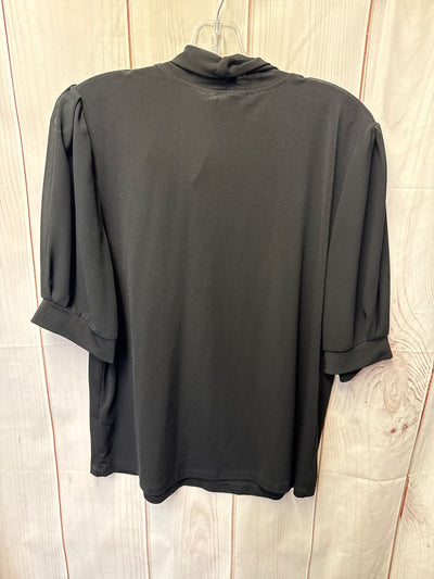 Cable & Gauge Women's Size L Black Short Sleeve Top