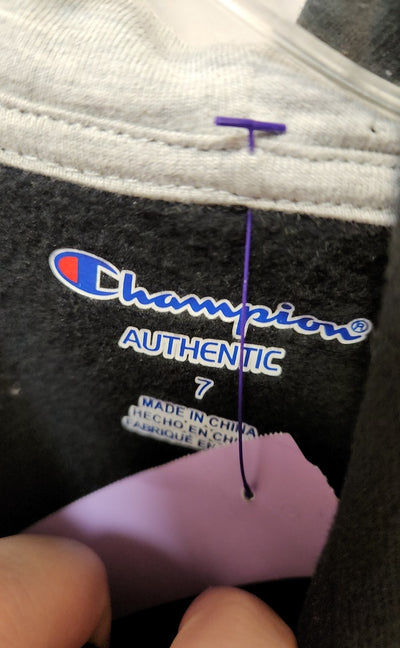 NWT Champion Boy's Size 7 Black Full Zip Hooded Sweatshirt