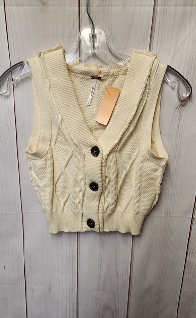 Free People Women's Size S Cream Vest