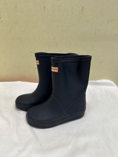 Hunter Girl's Size 8 Navy Boots