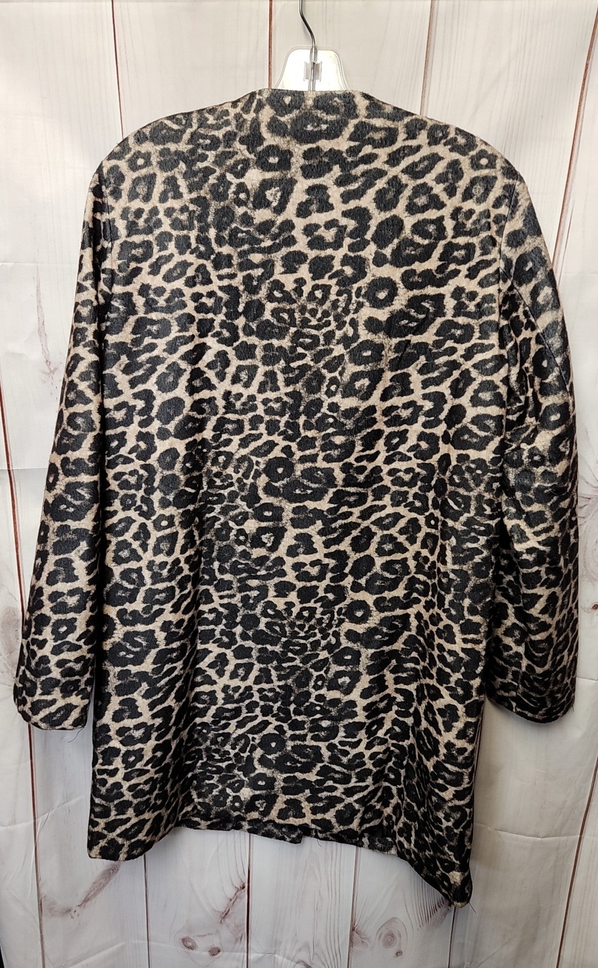 YMHY Women's Size M Brown Animal Print Coat