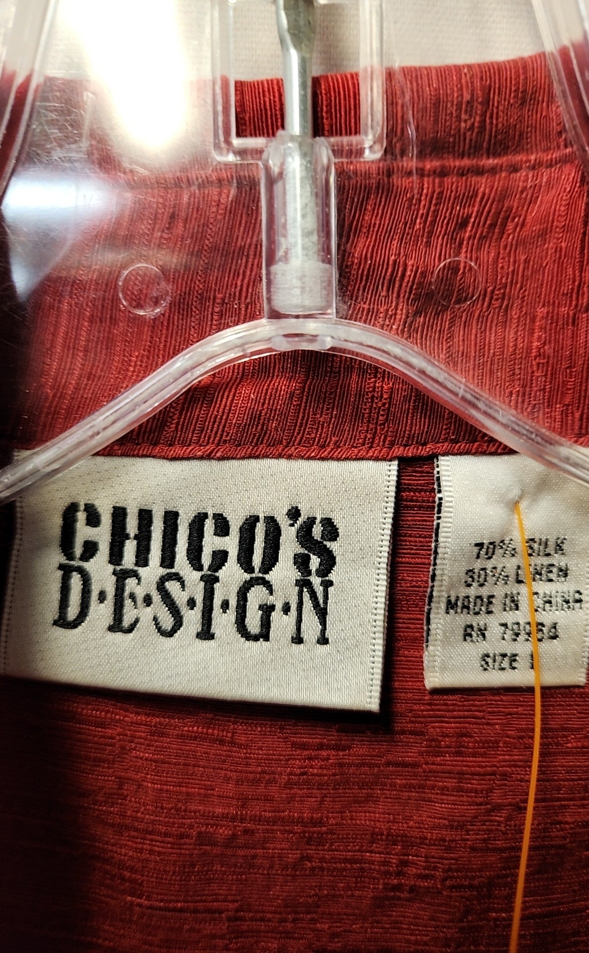 Chico's Design Women's Size 1 = US M Red Long Sleeve Top