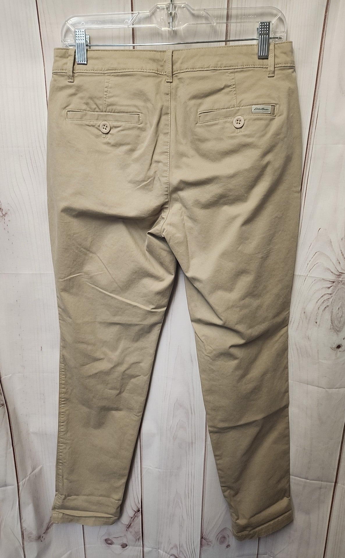 Eddie Bauer Women's Size 6 Beige Pants Boyfriend Midrise Slim