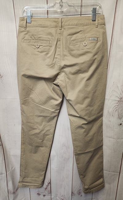 Eddie Bauer Women's Size 6 Beige Pants Boyfriend Midrise Slim