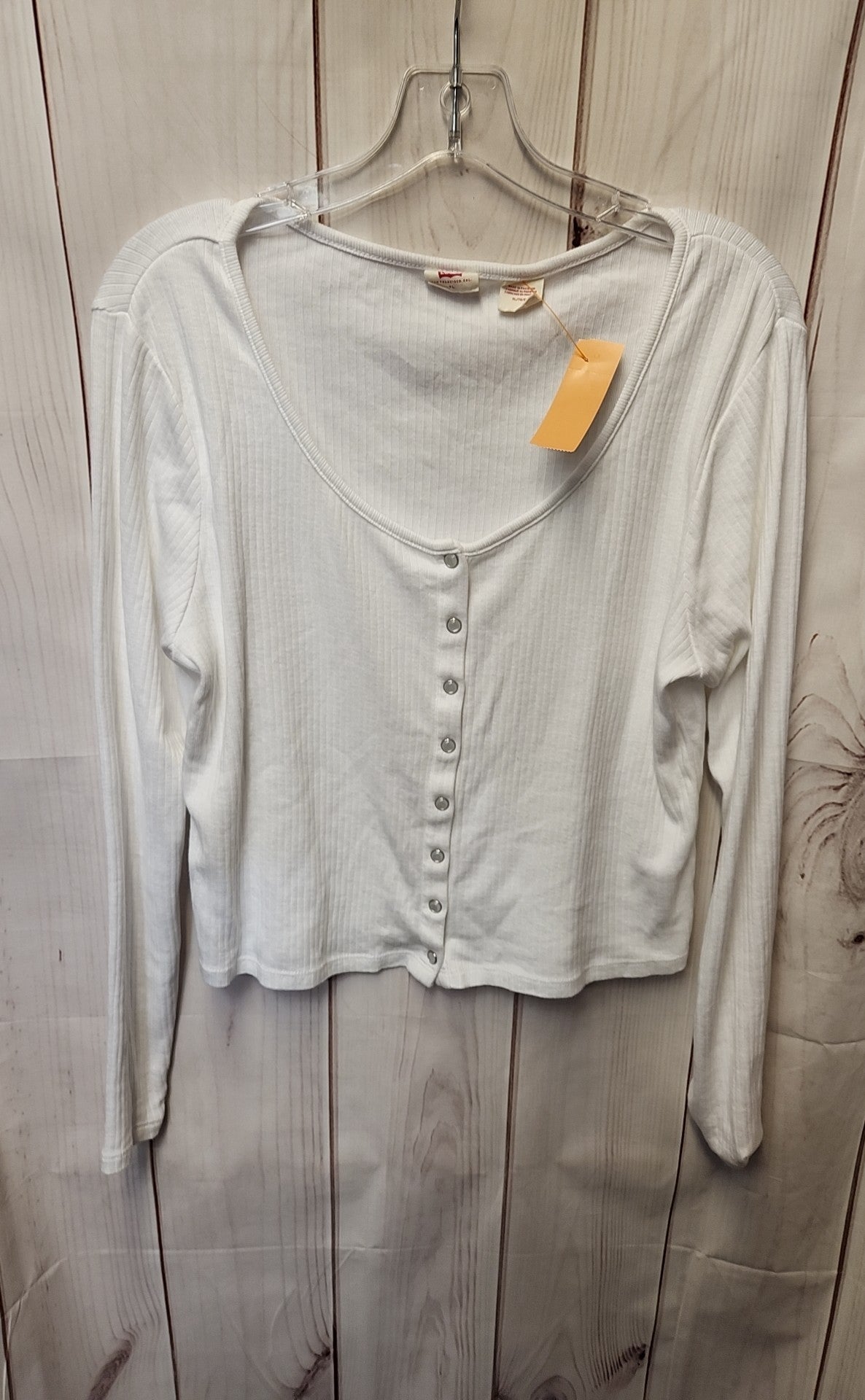 Levis Women's Size XL White Long Sleeve Top
