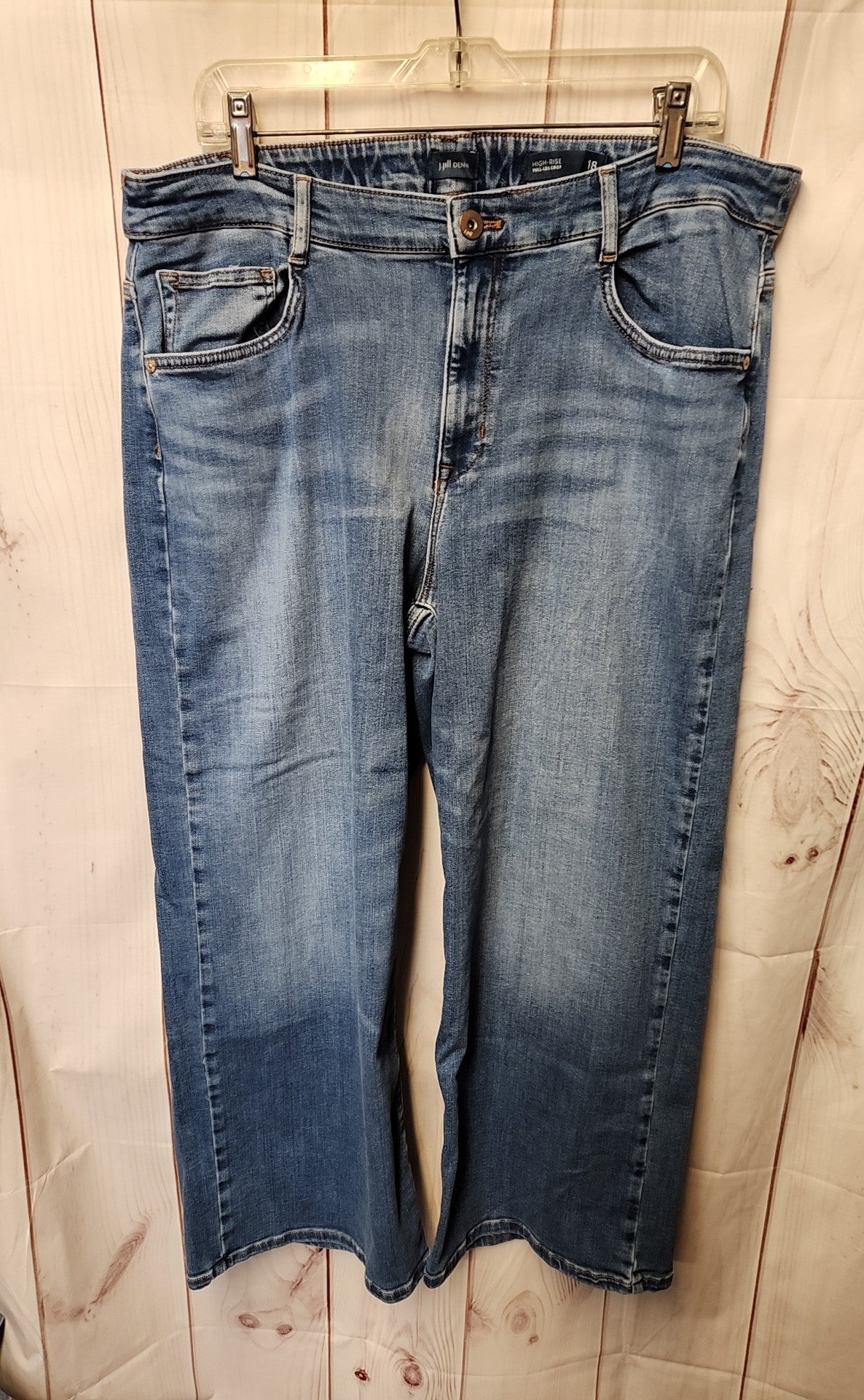 J Jill Women's Size 34 (18/1X) Blue Jeans High Rise Full Leg Crop