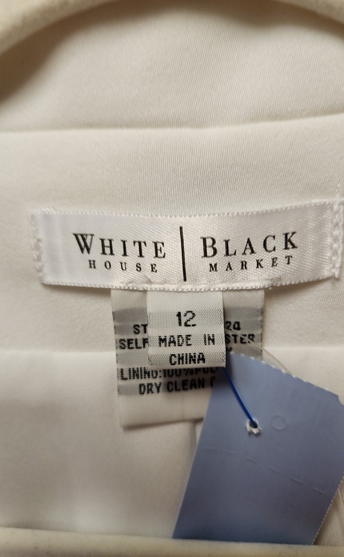 NWT White House Black Market Women's Size 12 White Blazer