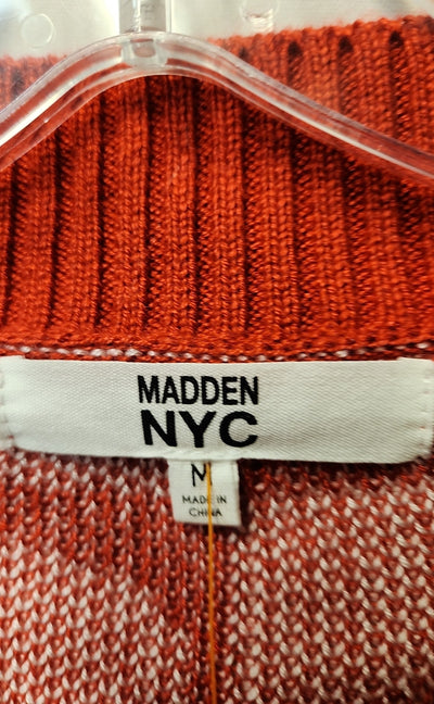 NWT Madden Women's Size M Red & White Sweater