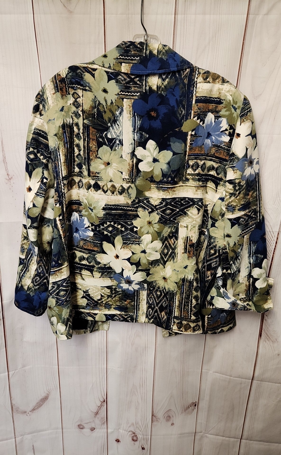 Alfred Dunner Women's Size 20 Green Floral Jacket
