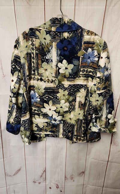 Alfred Dunner Women's Size 20 Green Floral Jacket