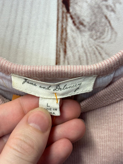Jane and Delancey Women's Size L Pink Short Sleeve Top