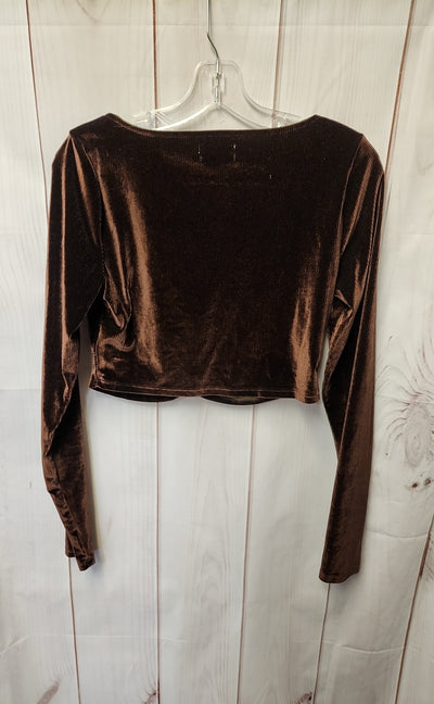 Urban Outfitters Women's Size L Brown Long Sleeve Top