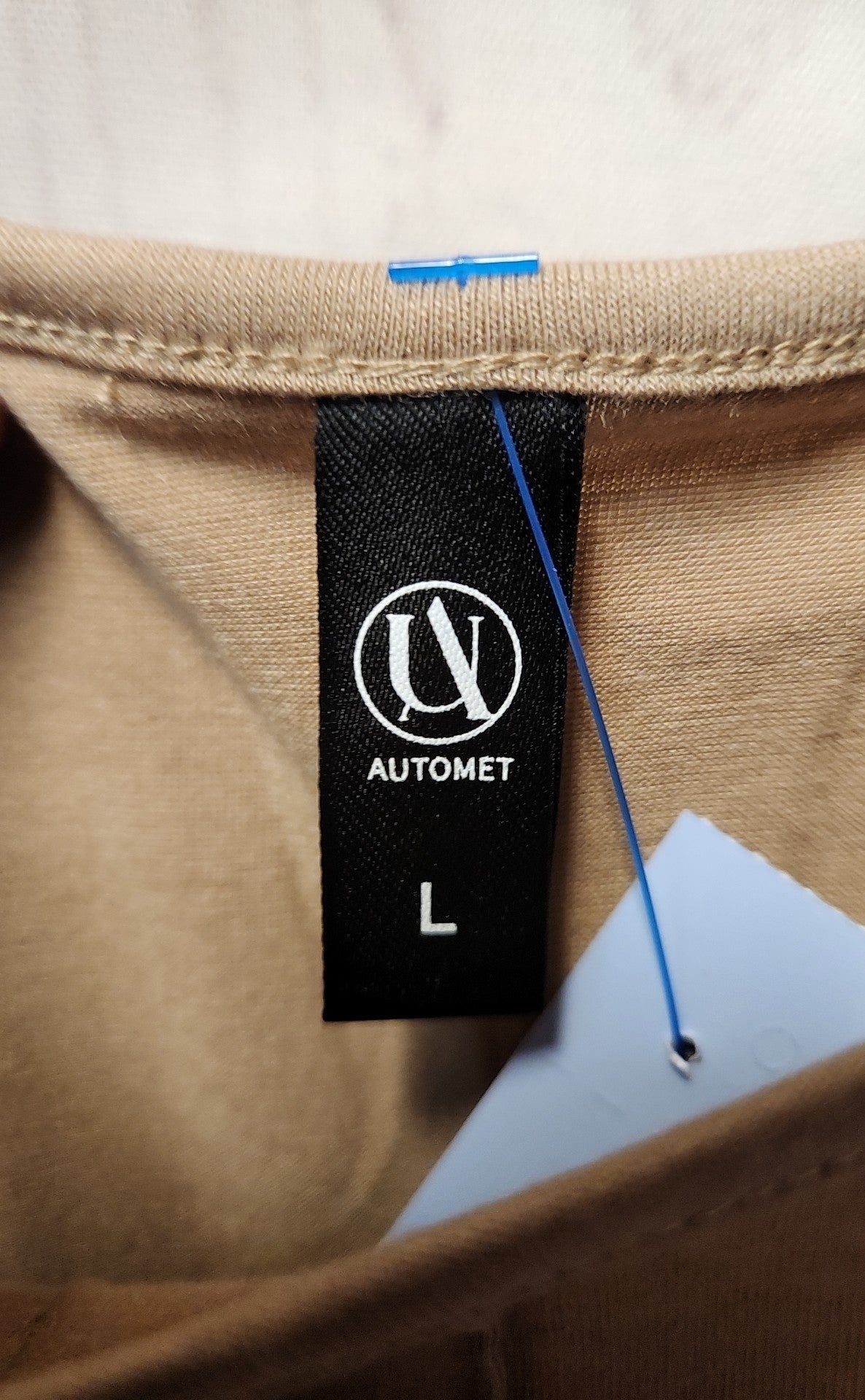 Automet Women's Size L Beige Long Sleeve Top