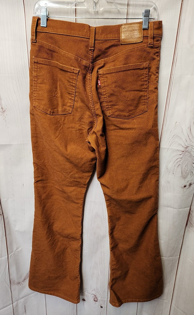 Levis Women's Size 29 (7-8) Brown Pants Ribcage Flare
