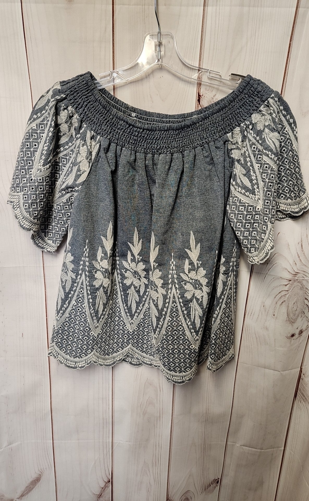MurMur Women's Size M Blue Short Sleeve Top