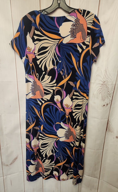 NWT Chico's Women's Size 1 = US M Blue Floral Dress