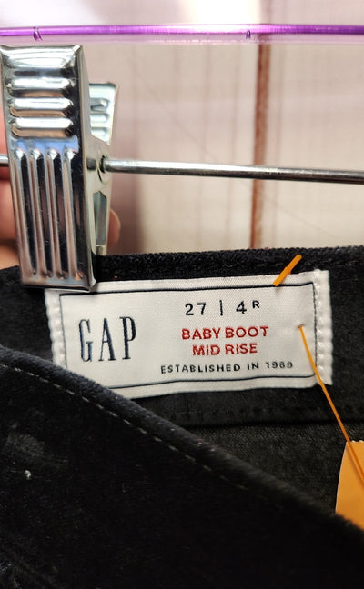 Gap Women's Size 27 (3-4) Black Pants Baby Boot Mid Rise
