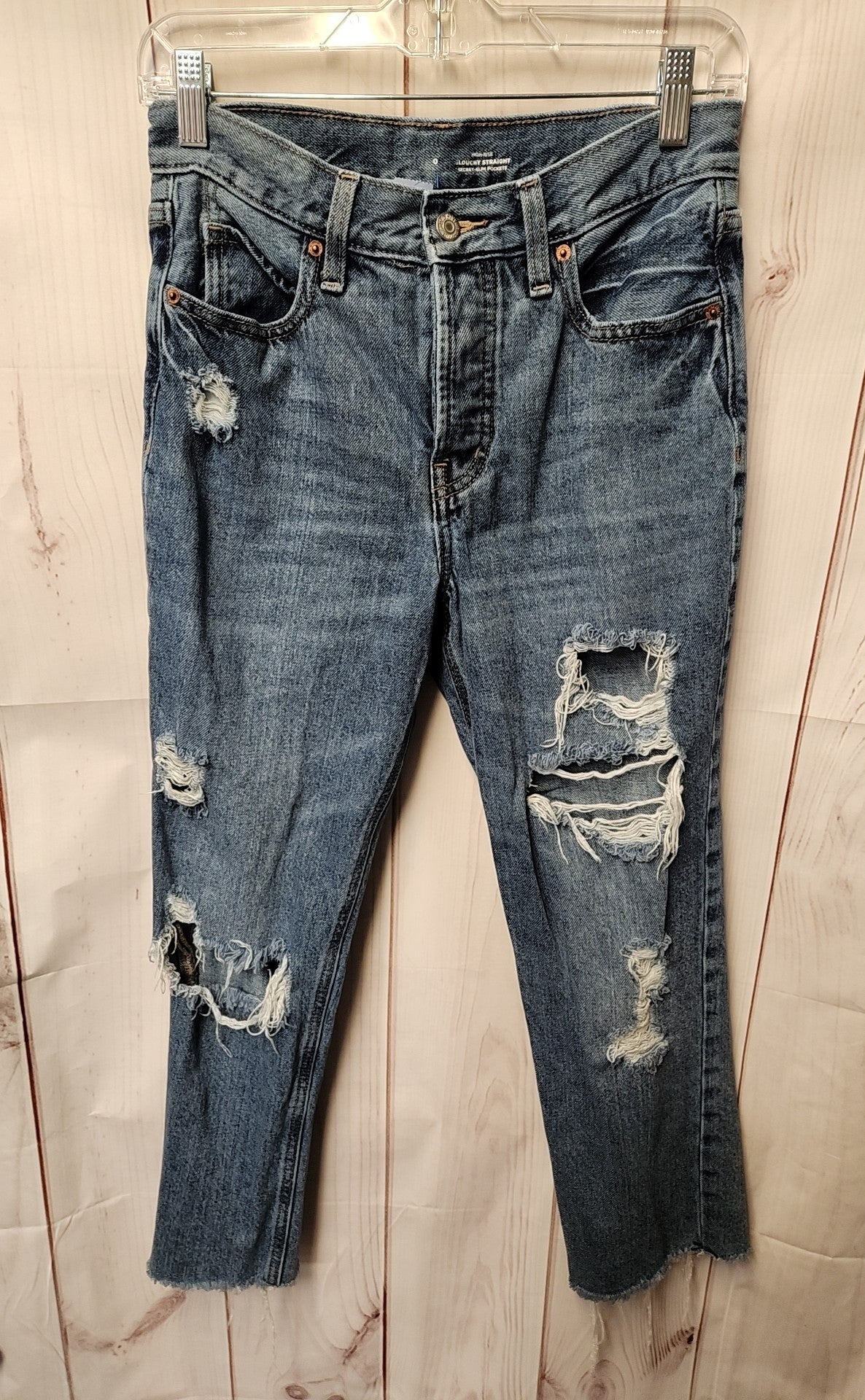 Old Navy Women's Size 25 (0) Blue Jeans High Rise Slouchy Straight