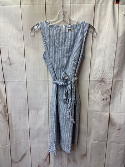 Anne Klein Women's Size 4 White & Blue Dress