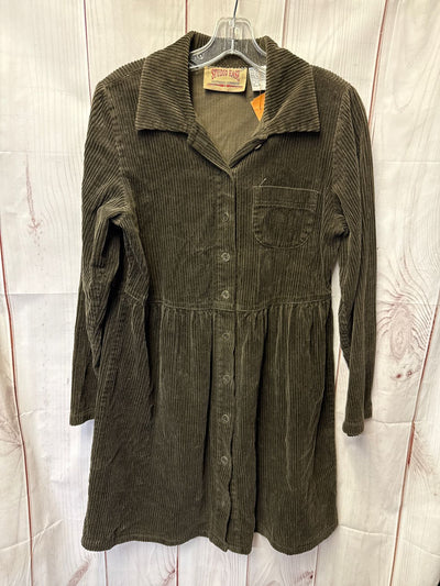 Studio Ease Women's Size 6 Olive Green Corduroy Dress