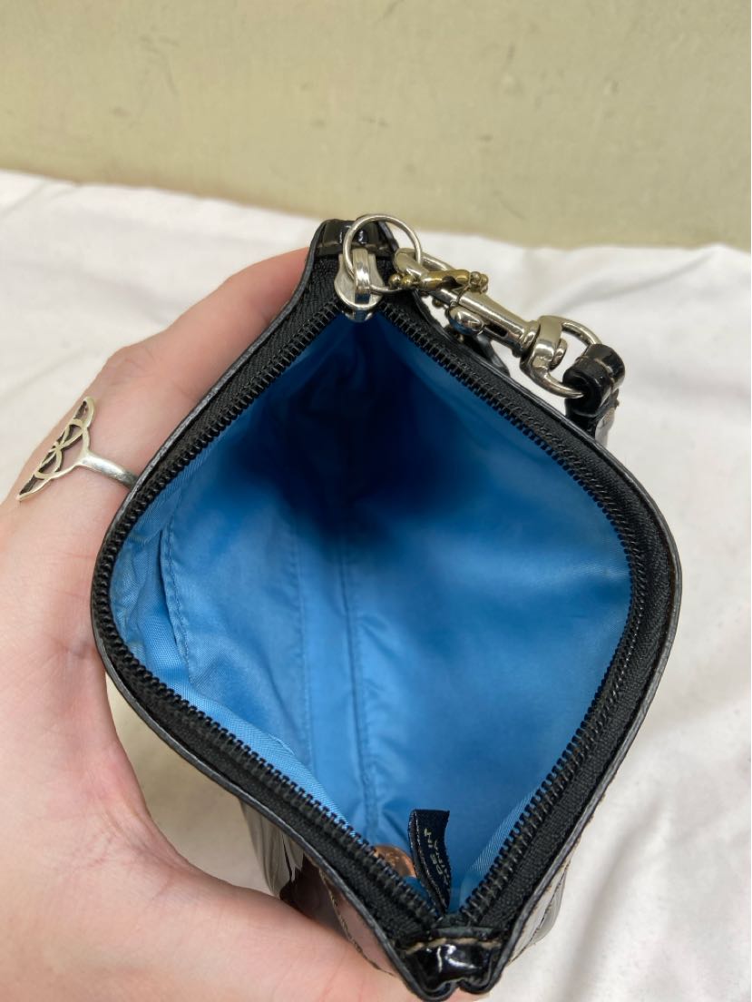 Coach Black Leather Wristlet