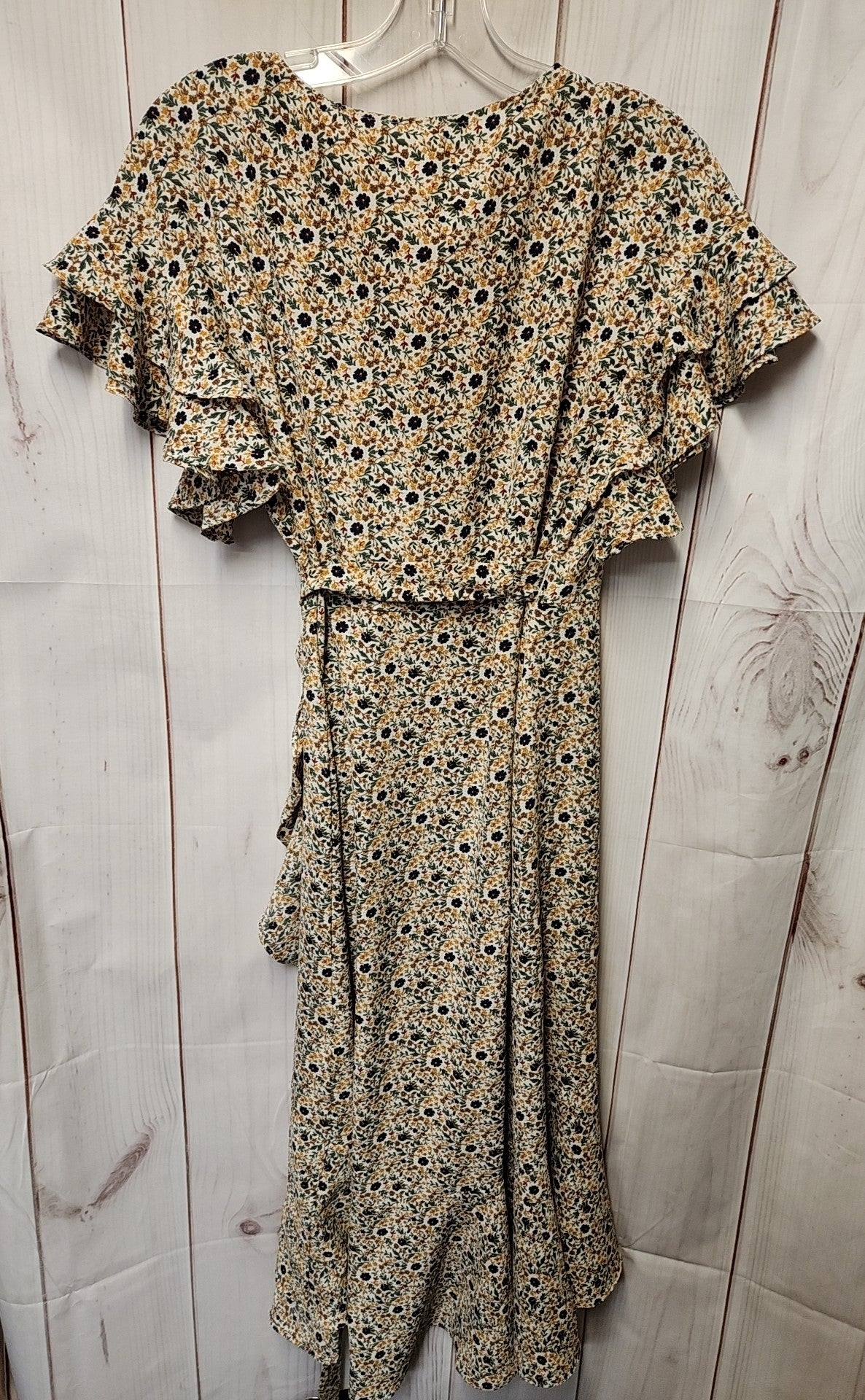 Max Studio Women's Size M Yellow Floral Dress