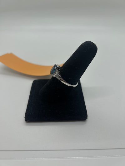Ring Size 10 Blue Sapphire .925 Sterling Silver Ring