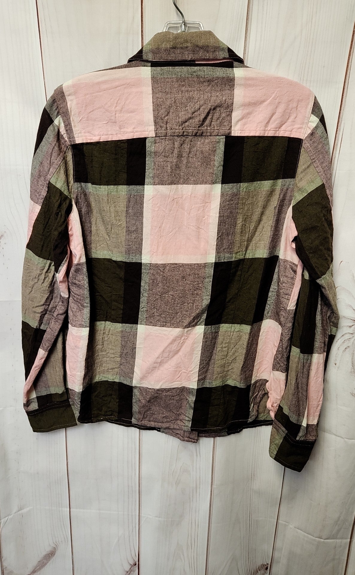 Tommy Hilfiger Women's Size S Green & Pink Long Sleeve Top