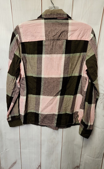 Tommy Hilfiger Women's Size S Green & Pink Long Sleeve Top