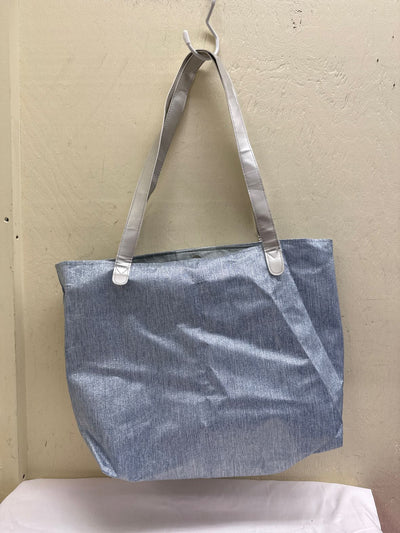 Blue Metallic Tote Bag