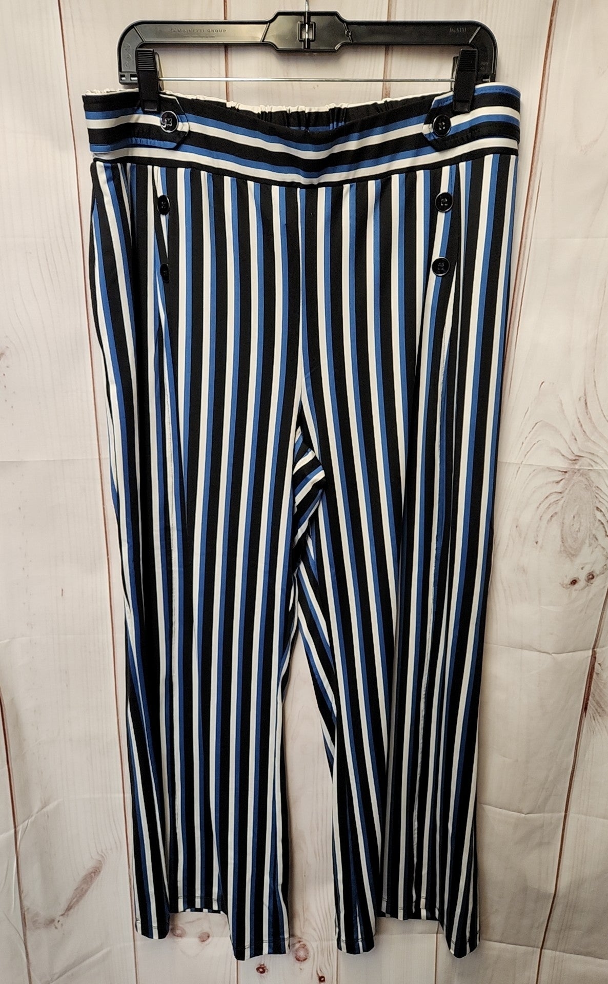 Robert Louis Women's Size XL Black & Blue Pants