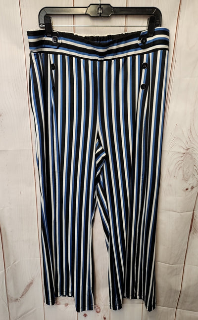 Robert Louis Women's Size XL Black & Blue Pants